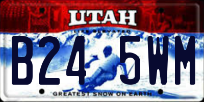 UT license plate B245WM