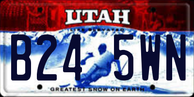 UT license plate B245WN