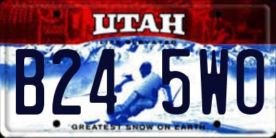 UT license plate B245WO