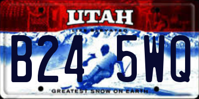 UT license plate B245WQ