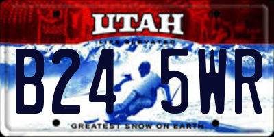 UT license plate B245WR