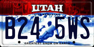 UT license plate B245WS