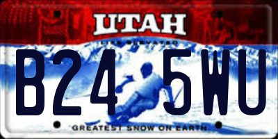 UT license plate B245WU