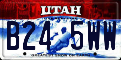 UT license plate B245WW