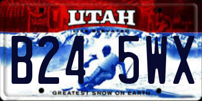 UT license plate B245WX