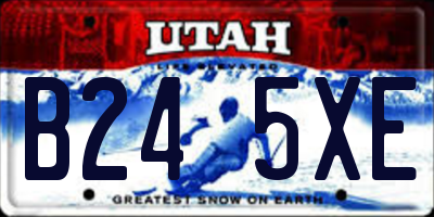UT license plate B245XE