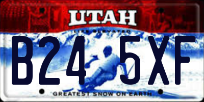 UT license plate B245XF