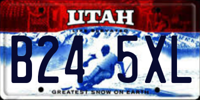 UT license plate B245XL
