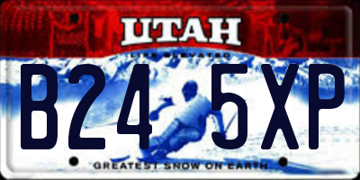 UT license plate B245XP
