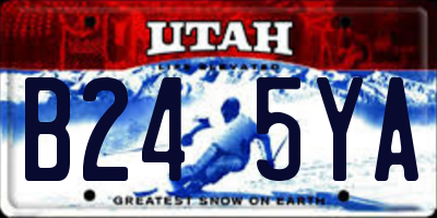 UT license plate B245YA