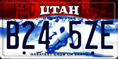 UT license plate B245ZE