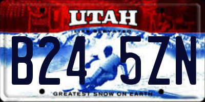 UT license plate B245ZN