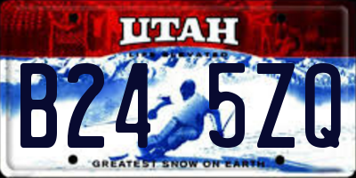 UT license plate B245ZQ