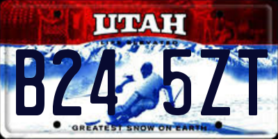 UT license plate B245ZT