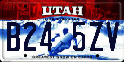 UT license plate B245ZV