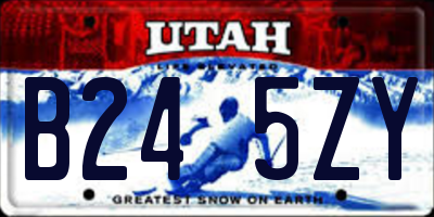 UT license plate B245ZY