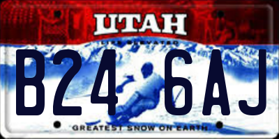 UT license plate B246AJ