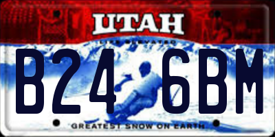 UT license plate B246BM