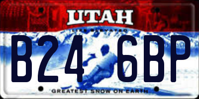 UT license plate B246BP