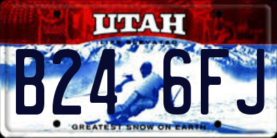 UT license plate B246FJ
