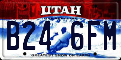 UT license plate B246FM
