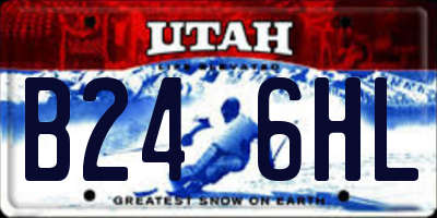 UT license plate B246HL