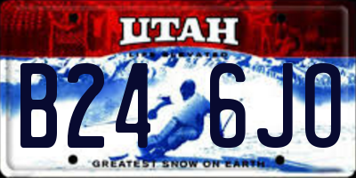 UT license plate B246JO