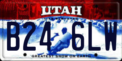 UT license plate B246LW