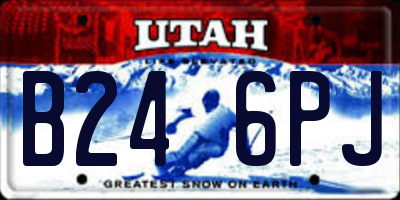 UT license plate B246PJ