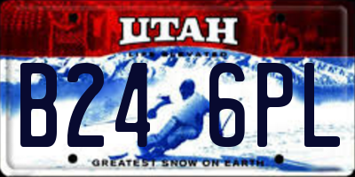 UT license plate B246PL