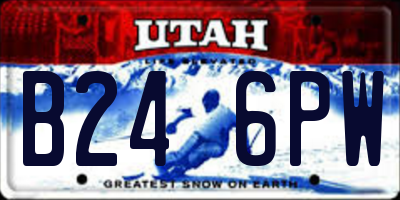 UT license plate B246PW