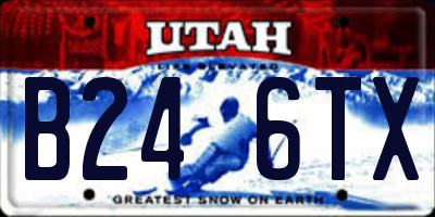 UT license plate B246TX