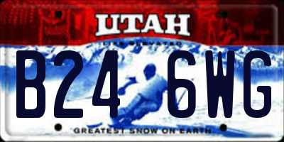 UT license plate B246WG