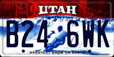 UT license plate B246WK