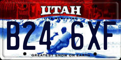 UT license plate B246XF