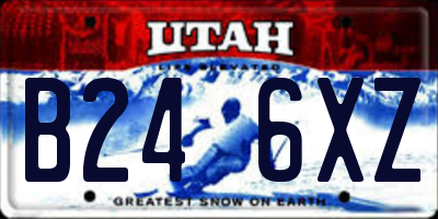 UT license plate B246XZ