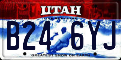 UT license plate B246YJ