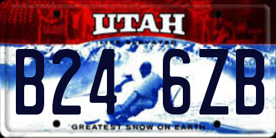 UT license plate B246ZB