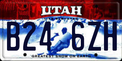 UT license plate B246ZH
