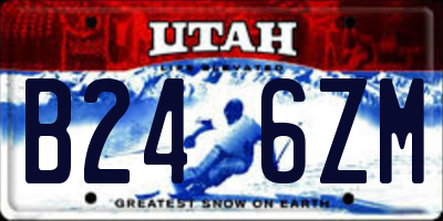 UT license plate B246ZM