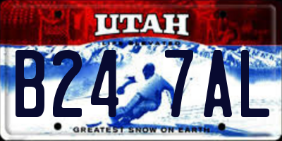 UT license plate B247AL