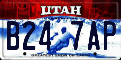 UT license plate B247AP