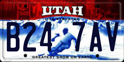 UT license plate B247AV