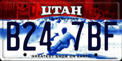UT license plate B247BF