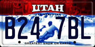 UT license plate B247BL