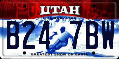 UT license plate B247BW