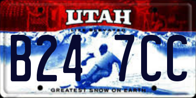 UT license plate B247CC