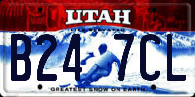 UT license plate B247CL