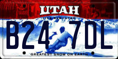 UT license plate B247DL