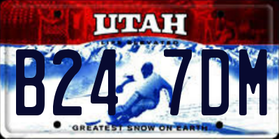 UT license plate B247DM